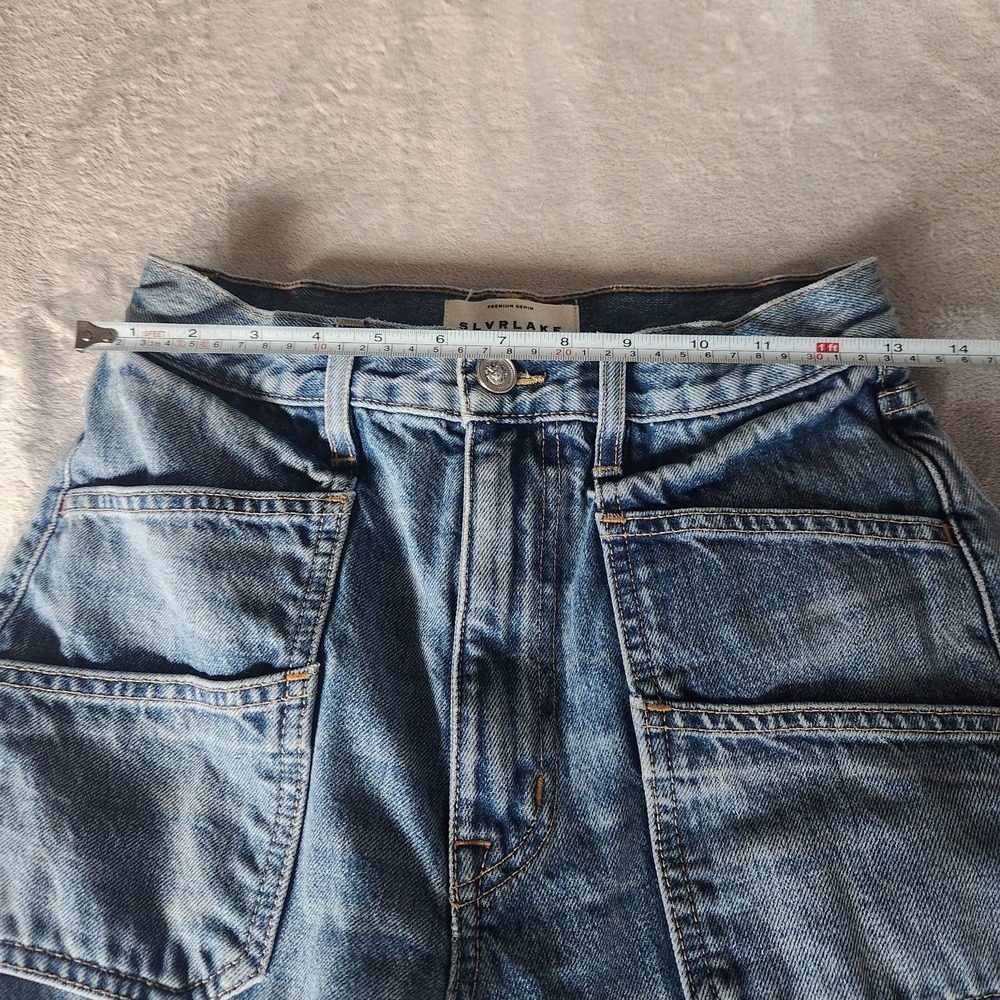 SLVRLAKE Savior High RiseCargo Jeans Size 26 - Picture 11 of 16